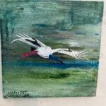 Birds ( black necked stork