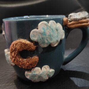 hand-crafted 3D relief mug