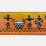 Warli-style relief painting