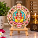 Lord Ganesha Decorative Round Acrylic Stand