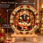Lord Ganesha Decorative Round Acrylic Stand