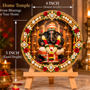 Lord Ganesha Decorative Round Acrylic Stand