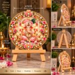 Lord Ganesha Decorative Round Acrylic Stand