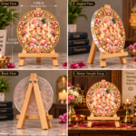 Lord Ganesha Decorative Round Acrylic Stand