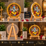 Lord Ganesha Decorative Round Acrylic Stand