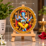 Lord Ganesha Decorative Round Acrylic Stand