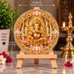Lord Ganesha Decorative Round Acrylic MDF Stand |