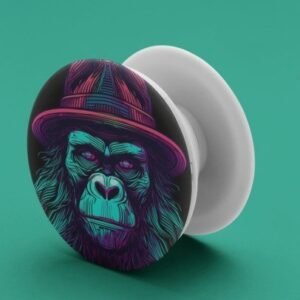 Neon Gorilla Fedora Art