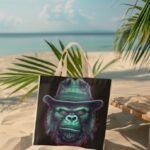 Neon Gorilla Fedora Art