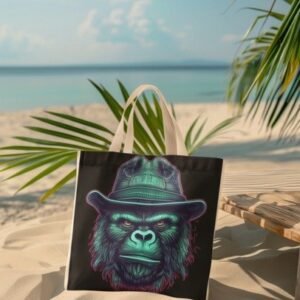 Neon Gorilla Fedora Art