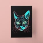 Neon Sketch Cat