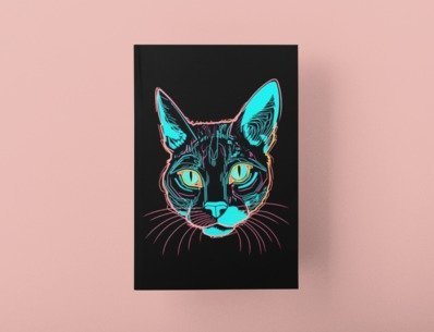 Neon Sketch Cat