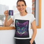 Cute Neon Cat