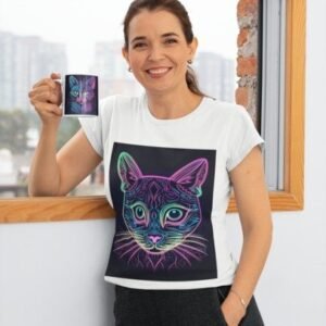 Cute Neon Cat
