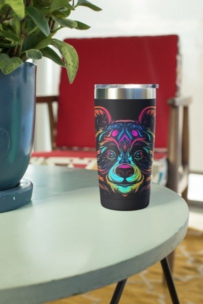 Ornate Neon Panda