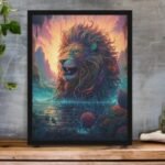 Submerged Psychedelic Lion