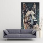 Floral German Shepherd