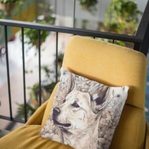 Vintage Floral German Shepherd Art