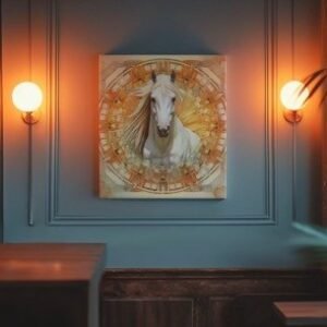 White Stallion Mandala Art