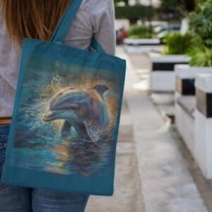 Abstract Dolphin Oil Painting