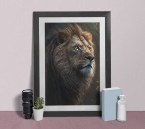 High-Resolution Lion Digital Art
