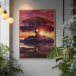 Ethereal Sunset Tree