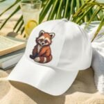 Adorable Red Panda Vinyl Sticker - Hand-Drawn Style