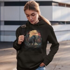 Majestic Elephant Sunset Wall Art