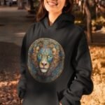 Intricate Golden Lion Mandala