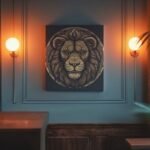 Vintage Lion Crest Circular Emblem