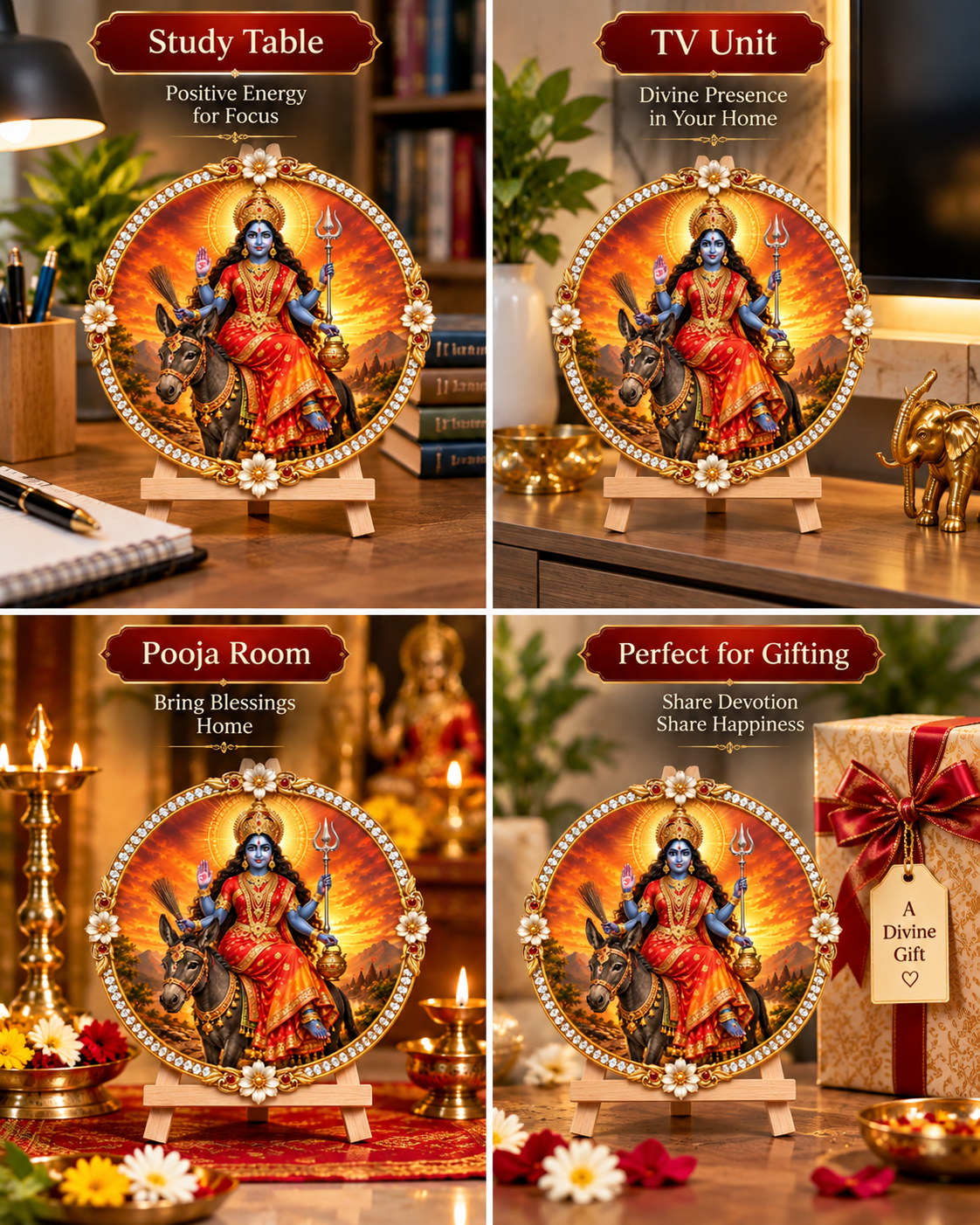 Maa Kalaratri Tabletop Devotional Frame Day 7