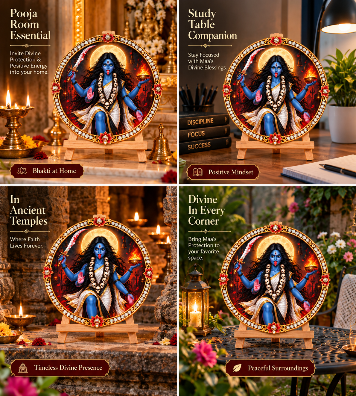 Maa Kalaratri Tabletop Devotional Frame Day 7