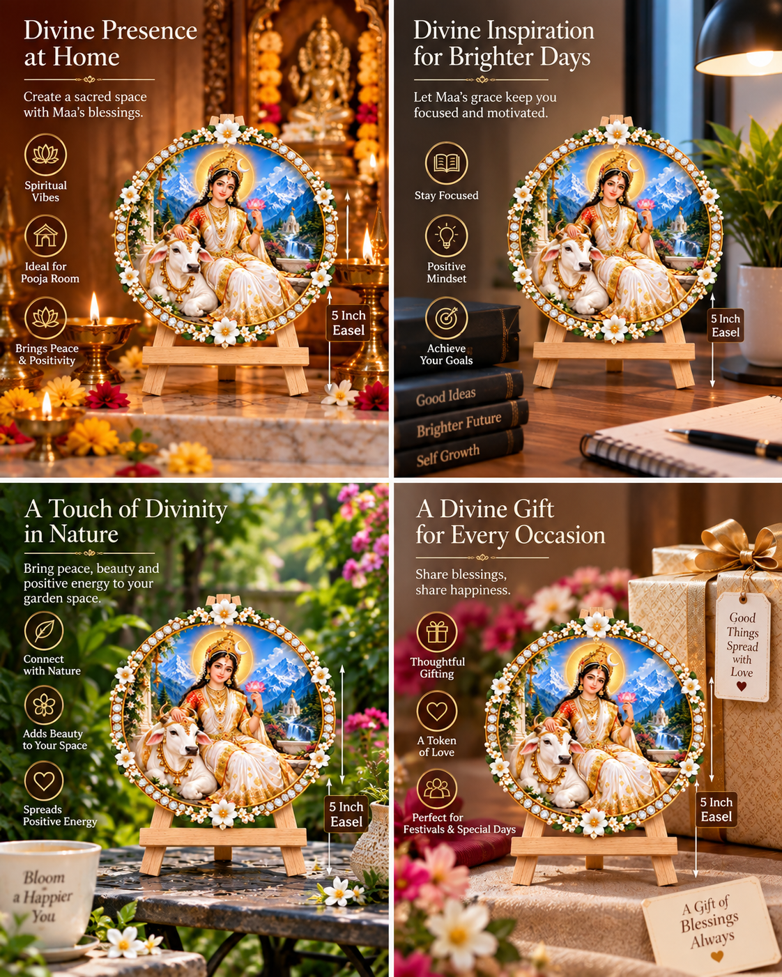 Maa Mahagauri Tabletop Devotional Frame Day 8