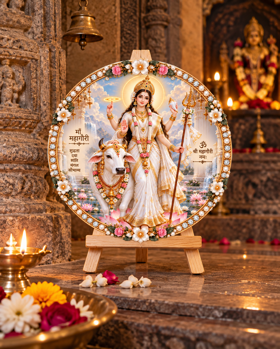Maa Mahagauri Tabletop Devotional Frame Day 8