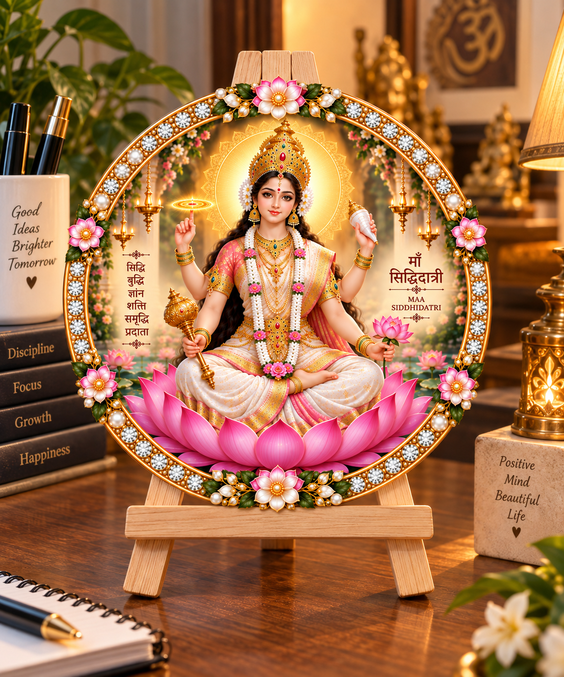 Maa Siddhidatri Tabletop Devotional Frame Day 9