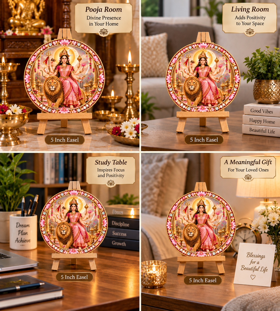 Maa Chandraghanta Tabletop Devotional Frame Day 3