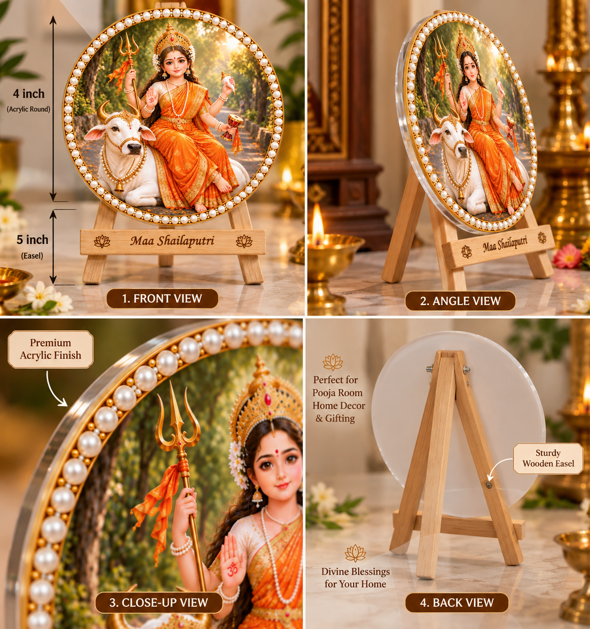 Maa Shailaputri Tabletop Devotional Frame