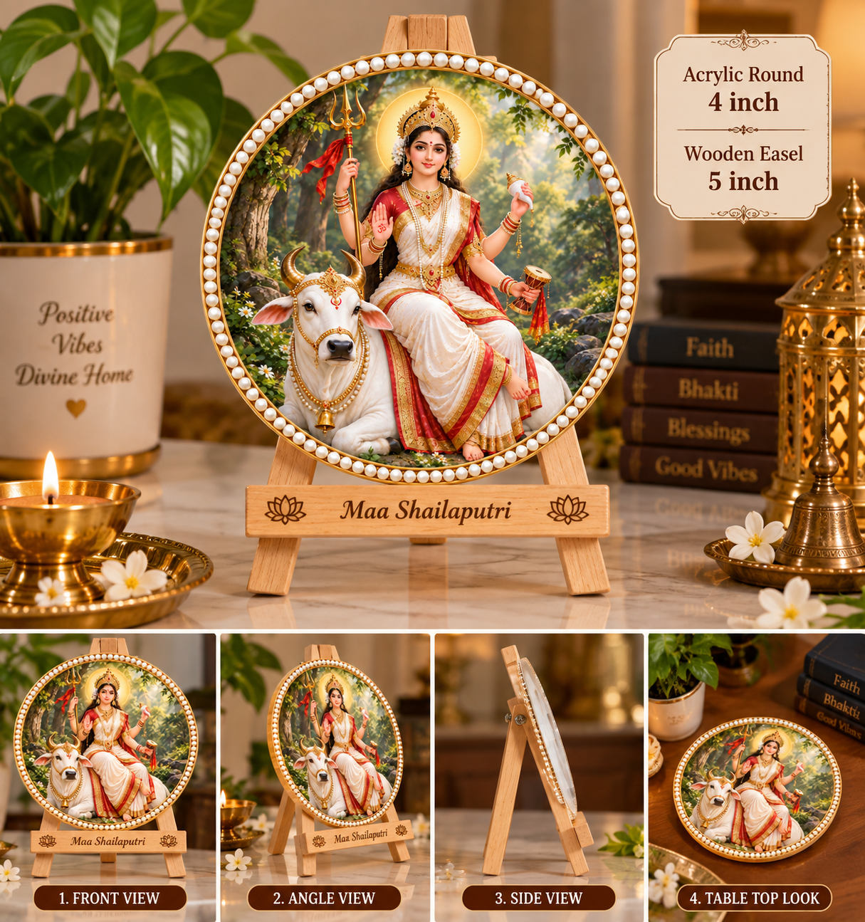 Maa Shailaputri Tabletop Devotional Frame